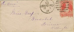 New Zealand 1873 (9 December) Christchurch Domestic Envelope Sent ...