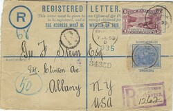 New Zealand 1899 Masterton 9d Postal Registration Envelope H&amp;G ...