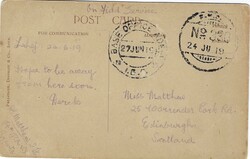 Aden 1919 F.P.O. 330 at Lahej “On Active Service” Stampless ...