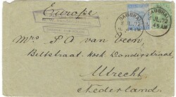 Boer War 1902 Dagshai [India] Envelope Censored & Sent to Utrecht, ...