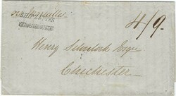 Hong Kong 1850 (21 June) Canton, China Entire Sent to Chichester, ...