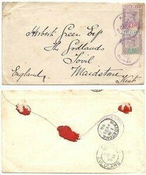 Zululand 1898 Hlabisa Envelope Sent to Maidstone England Bearing 1d, ...