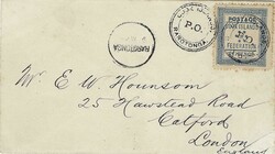 Cook Islands 1893 Rarotonga Envelope Single Letter Rate Sent to ...
