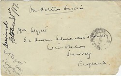 Nyasaland 1917 Zomba Nyasaland-Rhodesia Base Office “On Active ...