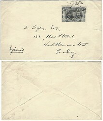 Rhodesia 1913 Bulawayo Envelope Sent to England Bearing 2d Doublhead ...