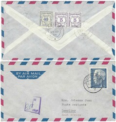 Zanzibar 1964 Incoming Envelope Sent from Germany Airmail to Zanzibar ...