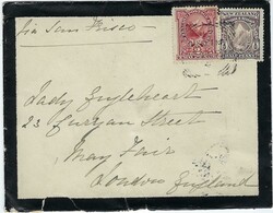New Zealand 1899 Auckland Mourning Envelope Sent to London, England ...