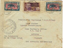 Uganda / Obangui-Chari 1940 Bangui Envelope Sent via Surface Mail ...