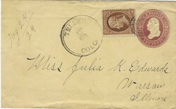 United States 1885 Teller Colorado (Grand County) 2¢ Postal Envelope ...