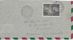1957 Vatican Envelope Airmail Sent to Dunedin, New Zealand Bearing ...