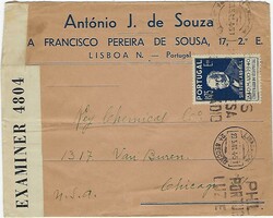 Bermuda 1941 (23 May) Lisbon Portugal Envelope Sent [Airmail] to ...