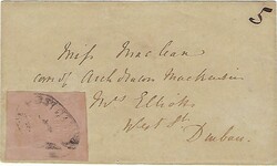 Natal [1860] Pietermaritzburg ‘MacLean’ Envelope Sent to Durban ...
