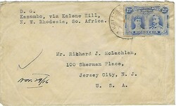 Rhodesia 1916 Kazombo via Kalene Hill (Tied at Kalene) Envelope Sent ...