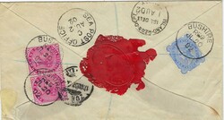 India Used Abroad 1902 Bushire [Persia] Envelope Sent Registered to ...