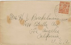 India Used Abroad 1922 Maidan-i-Napthun Envelope sent to the United ...