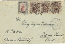 Libya 1927 Benghazi Envelope Sent to Port-au-Prince Haiti Bearing ...