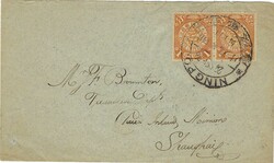 China 1898 Ningpo Envelope Sent Internal to Shanghai Bearing 1¢ Pair ...