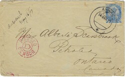 India Used Abroad 1917 Ahwaz [Persia] Envelope Single Letter Rate ...