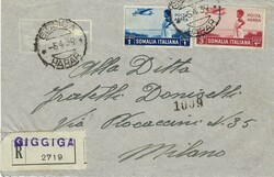 Ethiopia 1939 Giggiga Harar (Somali Area) Envelope Sent Registered ...