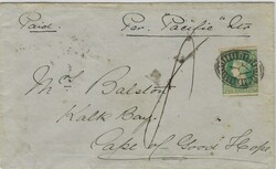 Australia / Victoria 1855 Melbourne Envelope Sent to Kalk Bay, Cape ...
