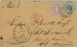 Australia / Victoria 1858 Melbourne Envelope Sent to South Berwick ...