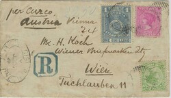 Australia / Victoria 1885 Melbourne Envelope Sent Registered to ...