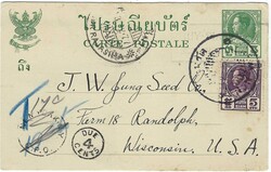 Thailand 1934 Nakhon Rajashima 3st Postal Card H&amp;G 60 (Unpriced ...