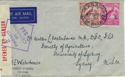 New Guinea 1941 Rabaul Envelope Censored Airmail Sent to Sydney ...