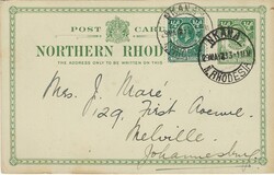Northern Rhodesia 1933 Nkana ½d Postal Card H&amp;G 3 Sent to ...
