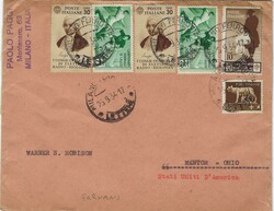Italy 1934 Milano Envelope Surface Sent to the United States Bearing ...