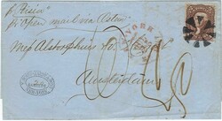 United States 1866 New York Folded Wrapper Sent to Amsterdam Holland ...