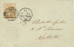 Malta 1879 Envelope Sent to Valetta Bearing Solo 1d SG12 (ex 20th ...