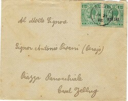Malta 1918 Naxaro Envelope with Enclosed Short Note Sent Internal to ...