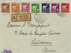 Norway 1926 Oslo ST. H. Envelope sent to Laussane Switzerland Bearing ...