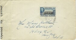 Falkland Islands 1945 Port Stanley Envelope via Surface Censored Sent ...