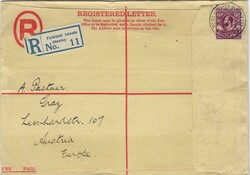 Falkland Islands 1930 Port Stanley Formula Registration Envelope Size ...