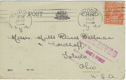 Australia 1922 Sydney NSW Library Postal Card Sent to the United ...
