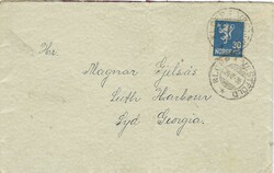 Falkland Islands / Norway 1930 Incoming Envelope ex Kloppivestfold ...