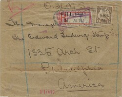 New Guinea 1915 Rabaul OHMS Envelope Sent Registered to Philadelphia ...
