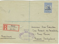 New Guinea 1917 Rabaul Envelope Sent Registered & Censored to Berne ...