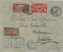 Oubangui Chari 1938 Bambari Envelope Sent via Airmail to Martinique ...