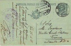 Aegean Islands 1921 Rhodes 15c Italy Postal Card Sent to Verona Tied ...