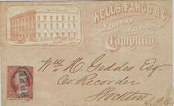 United States [1858] [San Francisco] Illustrated Advertising Wells ...