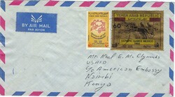 Yemen 1975 Sana’a Envelope Sent via Airmail to Nairobi, Kenya ...