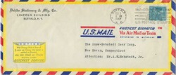 United States 1947 Buffalo NY Airmail Advertising Envelope Sent to ...