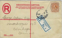 Falkland Islands 1923 Port Stanley Formula Postal Registration ...