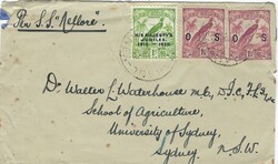 New Guinea 1936 Rabaul Envelope Carried at Surface Rate to Sydney Per ...