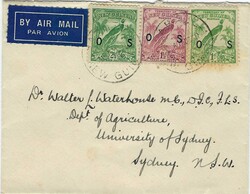New Guinea 1938 Rabaul Envelope Sent via Airmail to Sydney Bearing ...