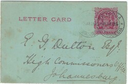 Rhodesia 1906 Inyanga 1d Lettercard H&amp;G A1 Sent to Johannesburg ...