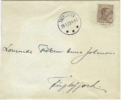 Faroe Islands 1923 [Ljose] Env Internal Sent to Fuglafjord via ...